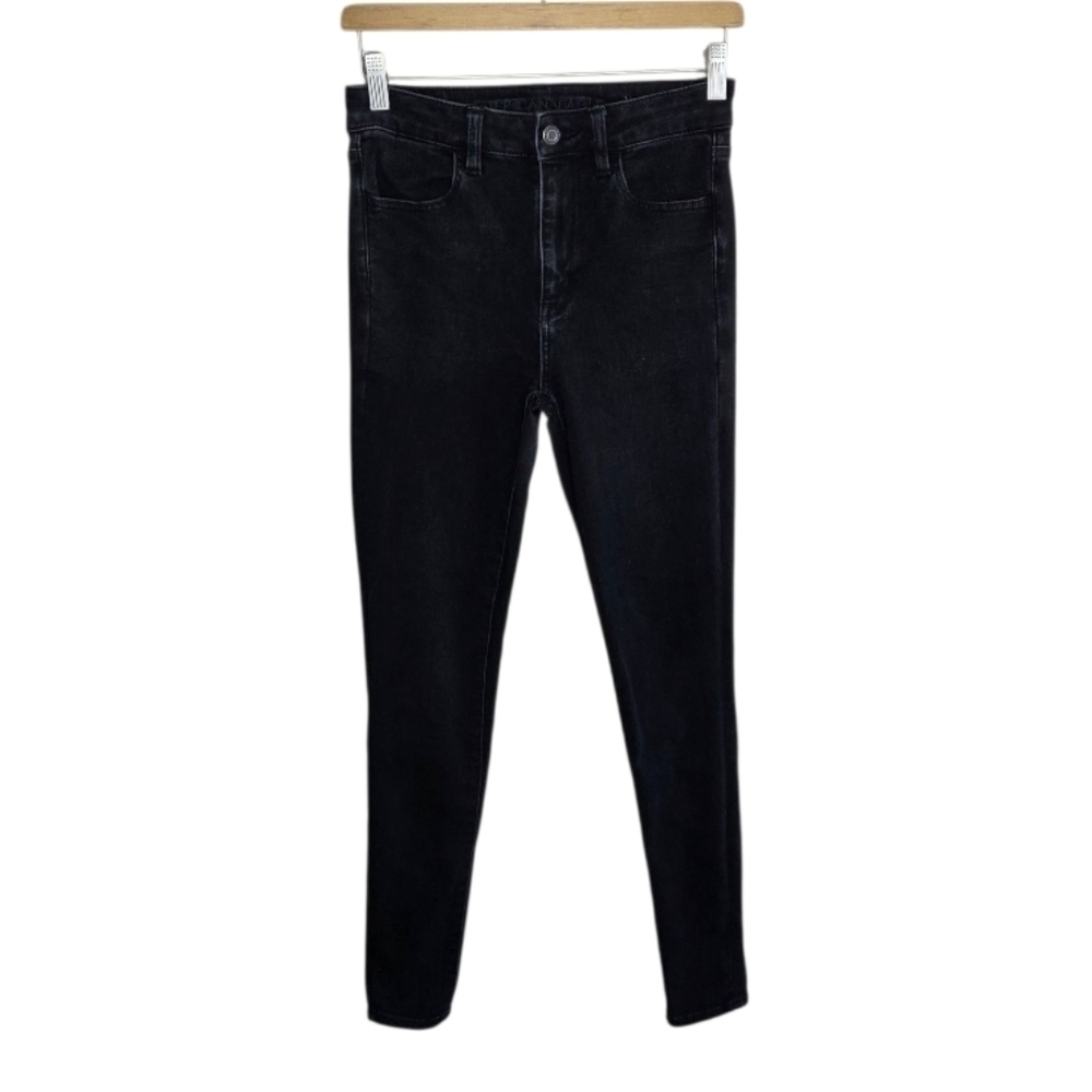 American Eagle | Super Hi-Rise Jegging Faded Black Skinny Jeans Size 4 Regular
